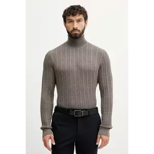 Joop! pulover din amestec de lână culoarea maro, cu guler, 30047372 imagine