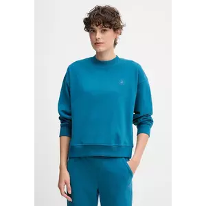 United Colors of Benetton bluză culoarea turcoaz, cu imprimeu, 3WNW3M07T imagine