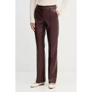 Sandro Ferrone pantaloni culoarea bordo, evazați, high waist, S15YBFDENISE imagine