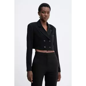 Fracomina sacou culoarea negru, cu două rânduri de nasturi, uni, FJ25WJ1001W42901 imagine