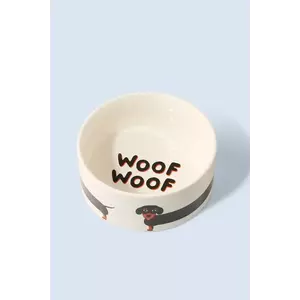 Fluid Market castron pentru animalul de companie Gamelle Teckel 10 x 21 x 21 cm culoarea alb imagine