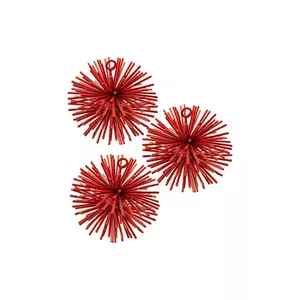 Pols Potten set de pandantive de crăciun prickle ornaments 7 cm 3-pack culoarea rosu imagine