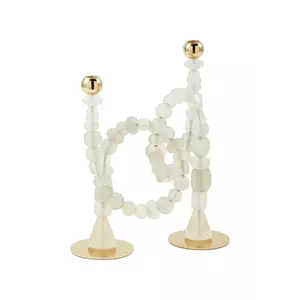 Pols Potten sfesnic decorativ Beads 33 x 38 x 12 cm culoarea bej imagine