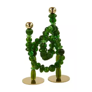 Pols Potten sfesnic decorativ Beads 33 x 38 x 12 cm culoarea verde imagine