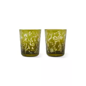Pols Potten un set de ochelari scattered flower 8 x 9 cm 2-pack culoarea verde imagine