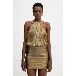 Retrofete rochie Lavinia culoarea auriu, mini, mulată, R-FW25-11899-17 imagine