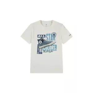 Converse tricou pentru copii cu adaos de bumbac culoarea bej, cu imprimeu, 9CH871 imagine