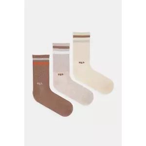 Fila șosete 3-pack culoarea bej, F6140 imagine