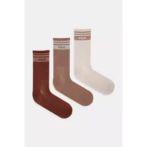 Fila șosete 3-pack culoarea bej, F6137 imagine