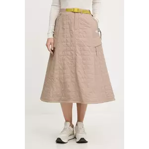 The North Face fustă Quilted Volume culoarea bej, midi, evazați, NF0A8E7BBOX1 imagine