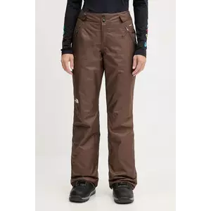 The North Face pantaloni de schi Sally Insulated culoarea maro, NF0A7WYJ1OI1 imagine