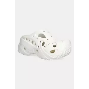 Crocs papuci Caged W Clog culoarea alb, cu platformă, 211141 imagine