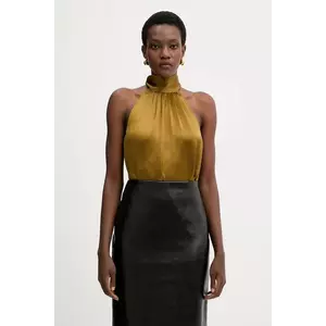 Retrofete bluză Martina culoarea verde, uni, R-FW25-11995-11 imagine