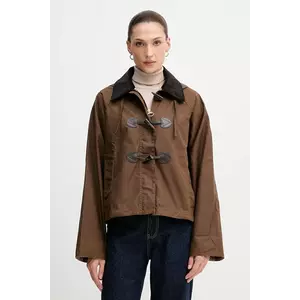 Barbour jacheta de bumbac MYRA culoarea maro, de tranziție, LWX1489 imagine