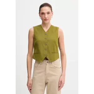 United Colors of Benetton vestă culoarea verde, un singur rând de nasturi, 2YVXDJ011 imagine