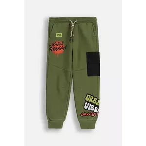 Coccodrillo pantaloni de trening din bumbac pentru copii SPORTS BOY KIDS culoare verde, cu model imagine