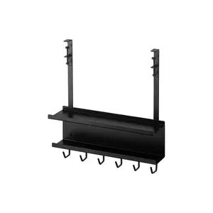 Yamazaki organizator sub birou pentru cabluri și router Smart 40 x 11, 5 x 43 cm culoare neagră imagine