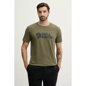 Fjallraven tricou Fjällräven Logo T-shirt M barbati, culoarea verde, modelator, F87310.625 imagine
