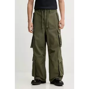 Vans pantaloni de bumbac Premium Classics LX Baggy Cargo Pant culoarea verde, cu fason cargo, VN000HMYKCZ1 imagine