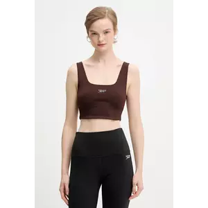 Tommy Jeans top culoarea maro, DW0DW21564 imagine