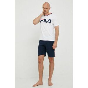 Fila pijama barbati, culoarea alb, cu imprimeu imagine