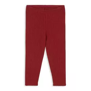 Konges Sløjd leggins din bumbac pentru copii MINNIE PANTS GOTS culoarea rosu, cu model, KS104378 imagine