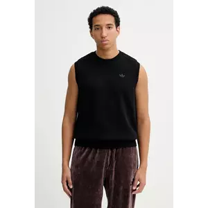 adidas Originals vestă P Ess Knit Vest culoarea negru, light, JY2651 imagine