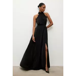 Answear.LAB rochie culoarea negru, maxi, evazati imagine