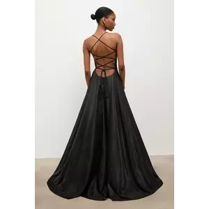 Answear.LAB rochie culoarea negru, maxi, evazati imagine