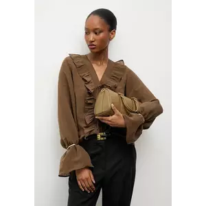 Answear.LAB bluza culoarea maro, neted imagine