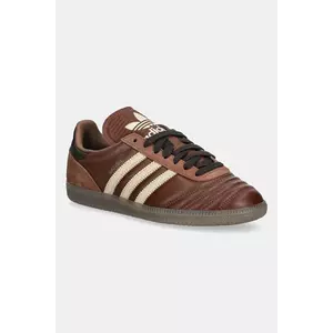 adidas Originals sneakers din piele Samba Jp culoarea maro, JR0962 imagine