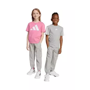 adidas pantaloni de trening pentru copii culoarea gri, melanj, JW0014 imagine