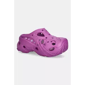 Crocs papuci Caged W Clog culoarea violet, cu platformă, 211141 imagine