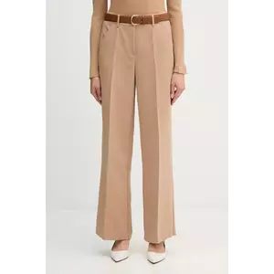Marc Aurel pantaloni culoarea bej, lat, high waist, 1923-2000-93485 imagine