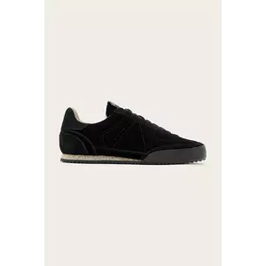 AllSaints sneakers din piele întoarsă HARRI LOW TOP culoarea negru, M017FD imagine