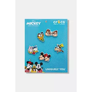 Crocs butoane încălțăminte pentru copii Mickey and Friends PVC 5Pck 5-pack culoarea negru, 10015117 imagine