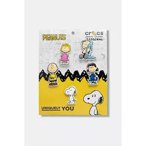 Crocs butoane încălțăminte pentru copii Peanuts II 5Pck 5-pack culoarea alb, 10014896 imagine