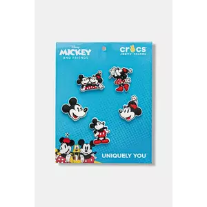 Crocs butoane încălțăminte pentru copii Mickey and Minnie PVC 5Pck 5-pack culoarea roșu, 10015116 imagine