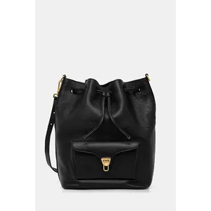 Coccinelle poșetă de piele culoarea negru, E1.TFK.23.01.01 imagine