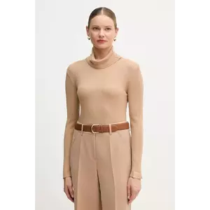 Marc Aurel longsleeve culoarea bej, cu guler, 8895-8001-82020 imagine