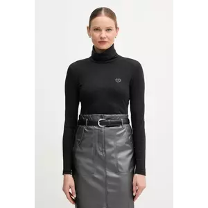 Marc Aurel longsleeve culoarea negru, cu guler, 7736-7000-73906 imagine