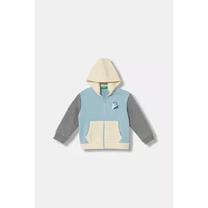 United Colors of Benetton bluză copii cu glugă, cu imprimeu, 3EB5G5043 imagine