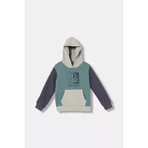 United Colors of Benetton bluză copii cu glugă, cu imprimeu, 3EB5C205B imagine