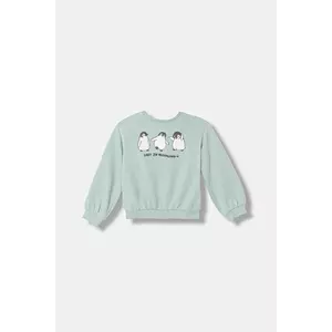 United Colors of Benetton bluză copii culoarea turcoaz, 39M2G10LC imagine