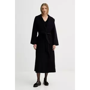 Liviana Conti palton de lână culoarea bleumarin, F5WW70 imagine