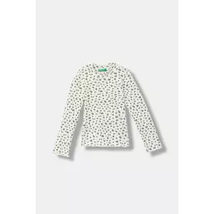 United Colors of Benetton longsleeve copii culoarea bej, cu turtleneck, 39EMG10LA imagine