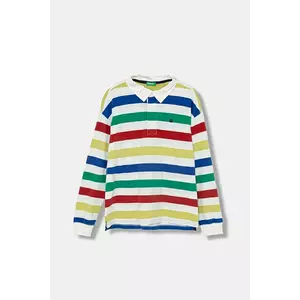 United Colors of Benetton tricouri polo din bumbac pentru copii culoarea alb, uni, 33CKC301X imagine