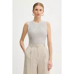 Marella vestă din amestec de lână culoarea gri, 2523366382200 imagine