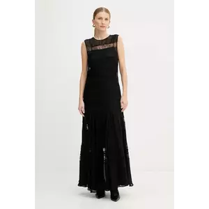 Marella rochie culoarea negru, maxi, evazați, 2523226012200 imagine