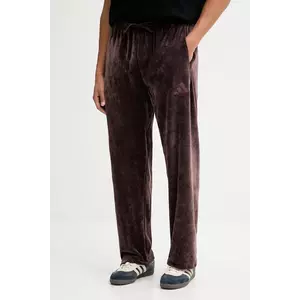 adidas pantaloni de trening All Szn Luxe culoarea maro, uni, JL6571 imagine